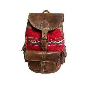 Moroccan leather backpack boho unisex